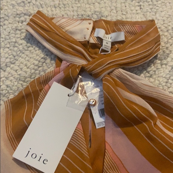 Joie Womens Cedra B Halter Top Silk Striped - Picture 6 of 6